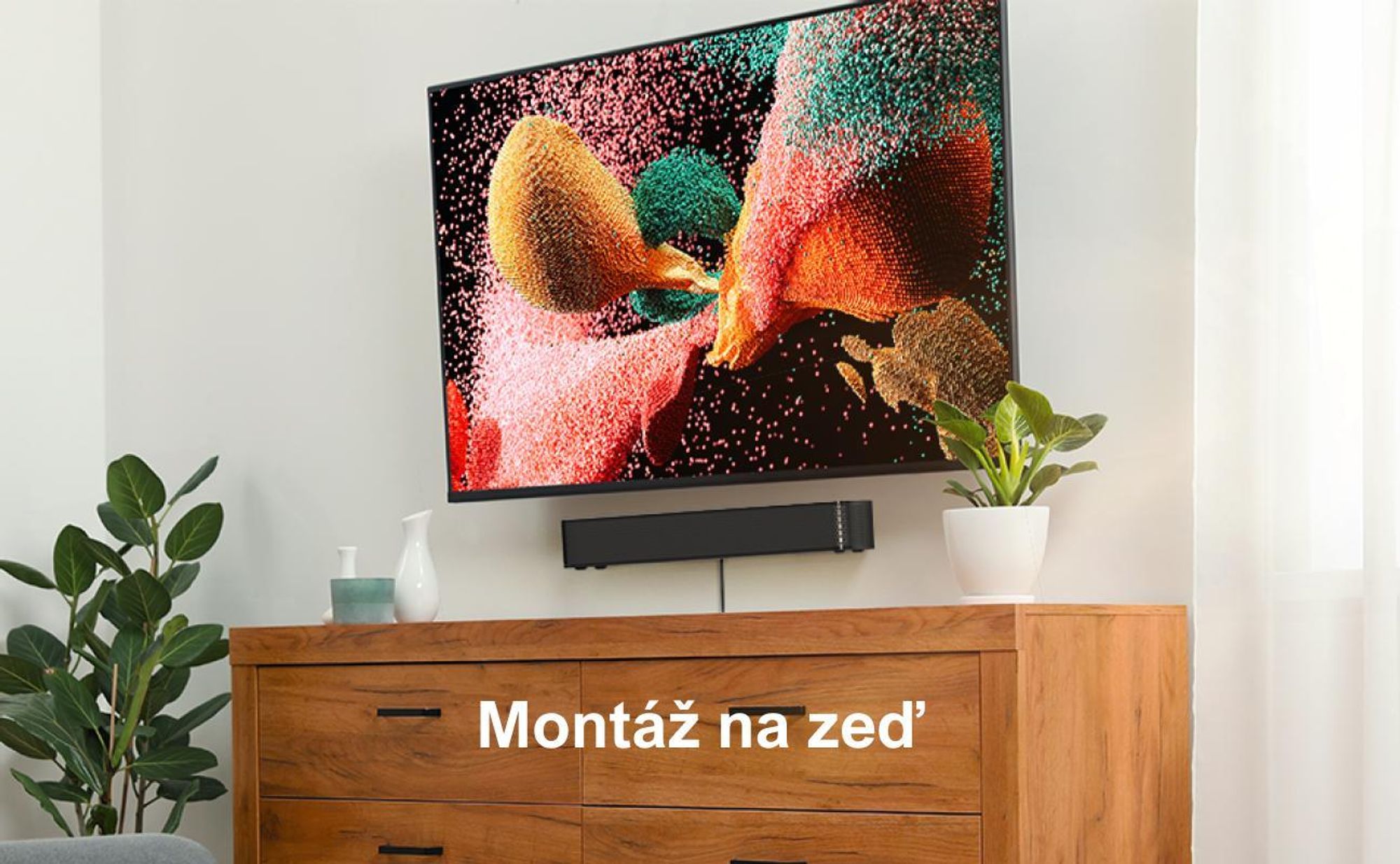 ULTIMEA 2.1kanálový soundbar pro TV s nastavitelnými basy, ovládáním přes aplikaci, all-in-one soundbar, TV reproduktor Bluetooth 5.4, Poseidon M20