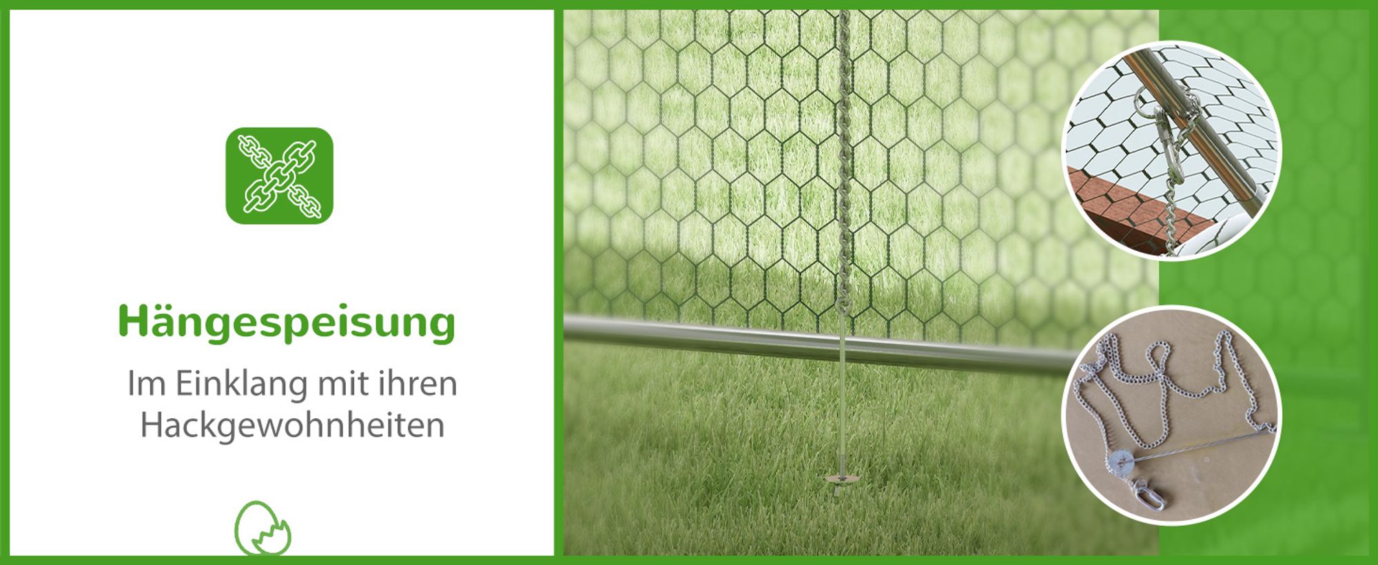 PawHut Hühnerstall Freilaufgehege aus Stahl, 3 x 2 x 1,95 m für 6-8 Hühner