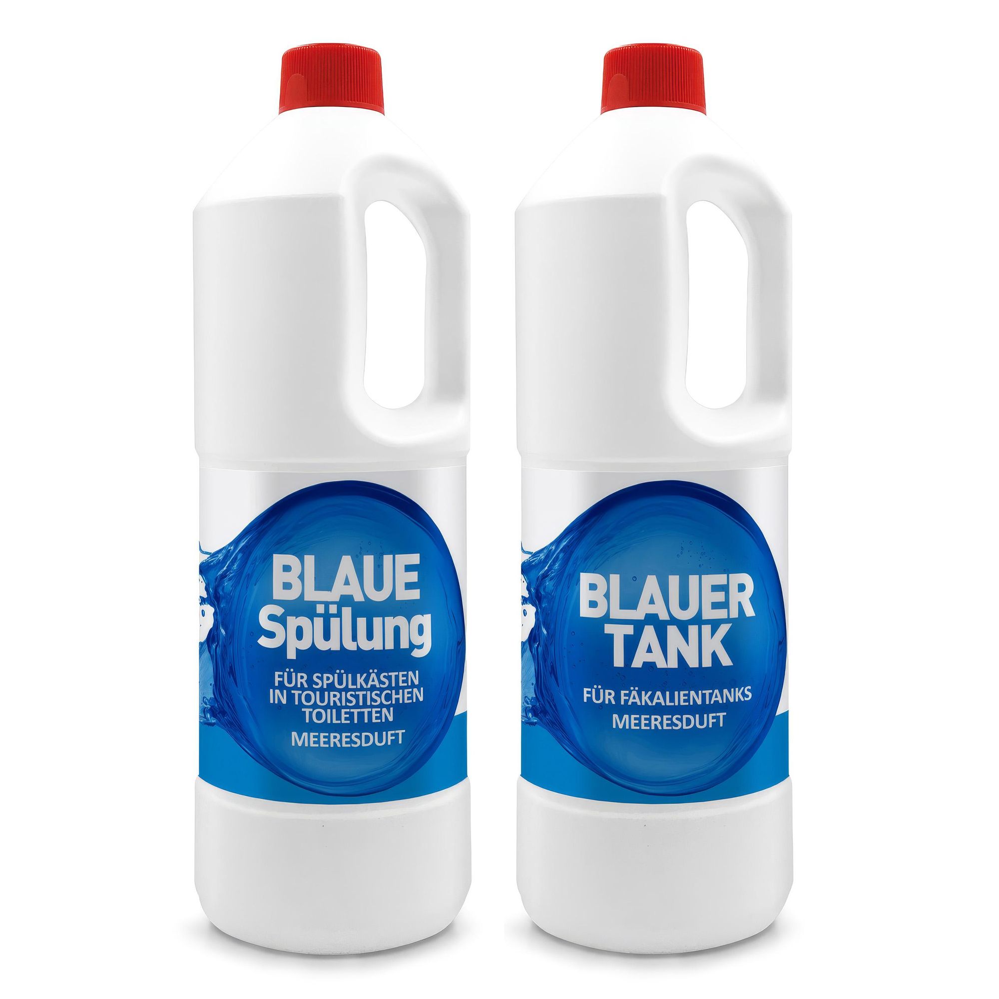 Chemietoiletten Set 2in1 – Tankflüssigkeit + Spülwasserzusatz 2×1,5 L | Camping & Wohnmobil