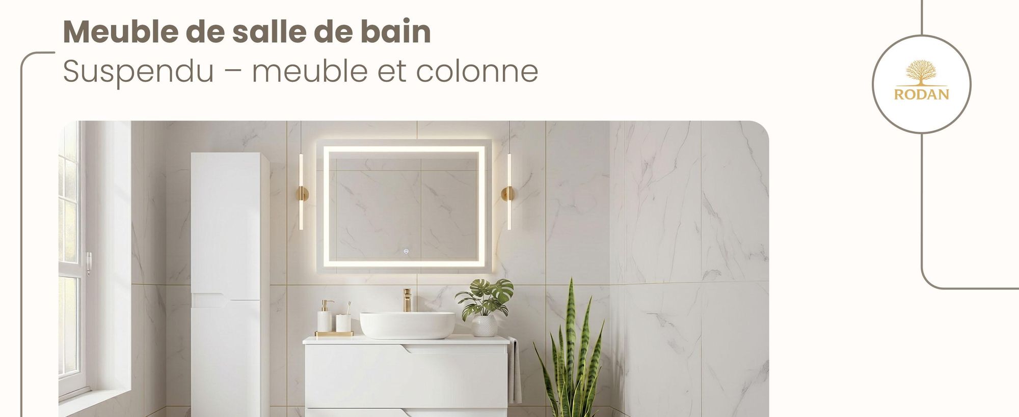 RODAN, meuble de salle de bain, armoire moderne, meuble sous vasque, meuble sous lavabo