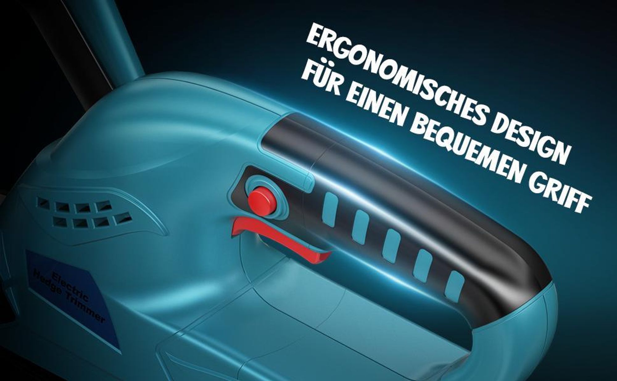 500W Akku Heckenschere mit Bürstenlosem Motor–530 mm Schnittlänge, kompatibel für Makita 18V Akku,für Hecken & Sträucher,20 mm Schnittstärke,onhe akku