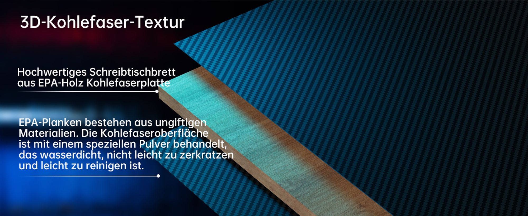 EUREKA ERGONOMIC Gaming Tisch mit LED Computertisch 140×60cm Schreibtisch Gamingtisch mit Getränkehalter und Kopfhörerhalter