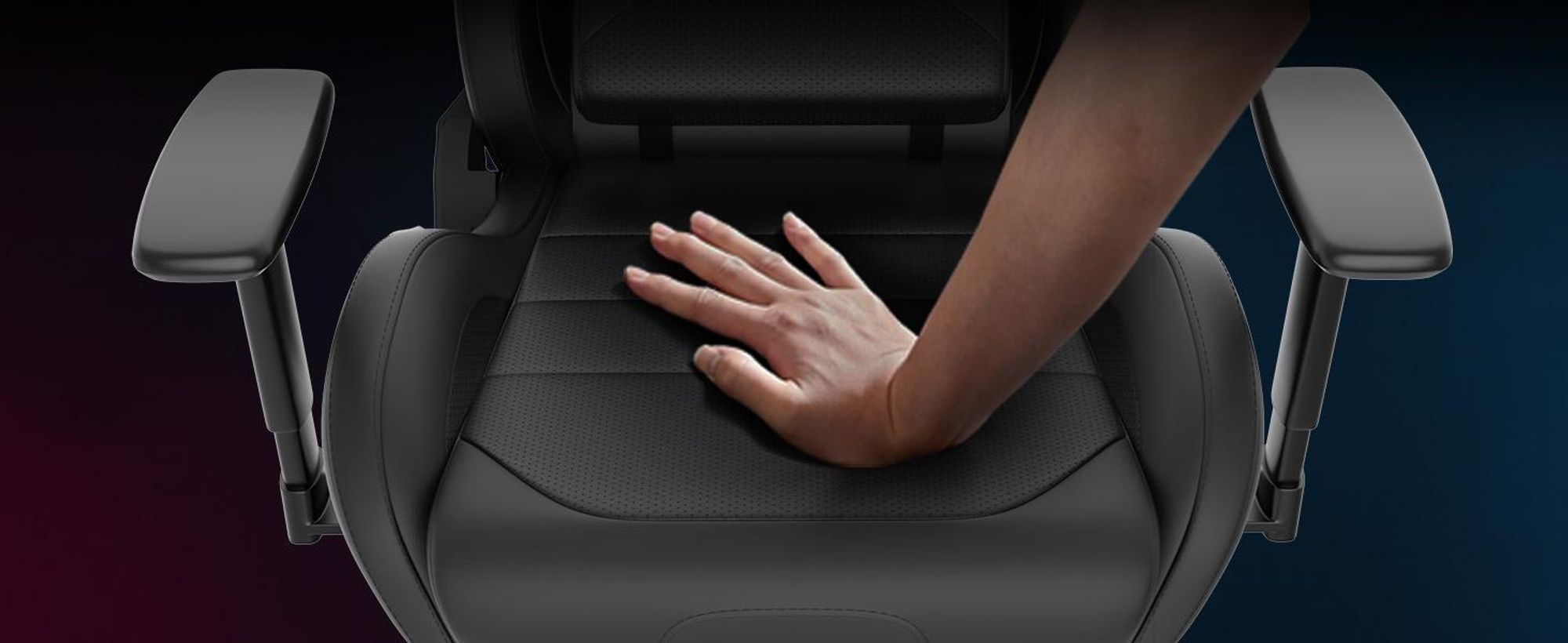 Herná stolička SENSE7 Sentinel – ergonomická kancelárska stolička s 3D podrúčkami, sklonom 160°, funkcia naklápania, čalúnenie HDE™, plynový píst, nosnosť do 150 kg, čierna
