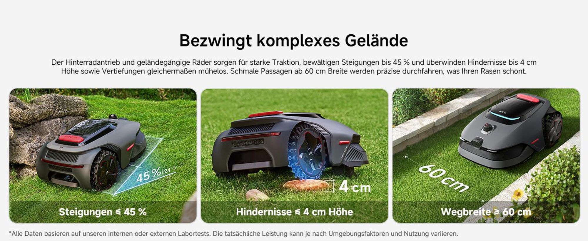 MOVA LiDAX Ultra 1200 Mähroboter – RTK, 3D-LiDAR & AI Vision 360°, Automatische Kartenerstellung, 5 cm Kantenschnitt
