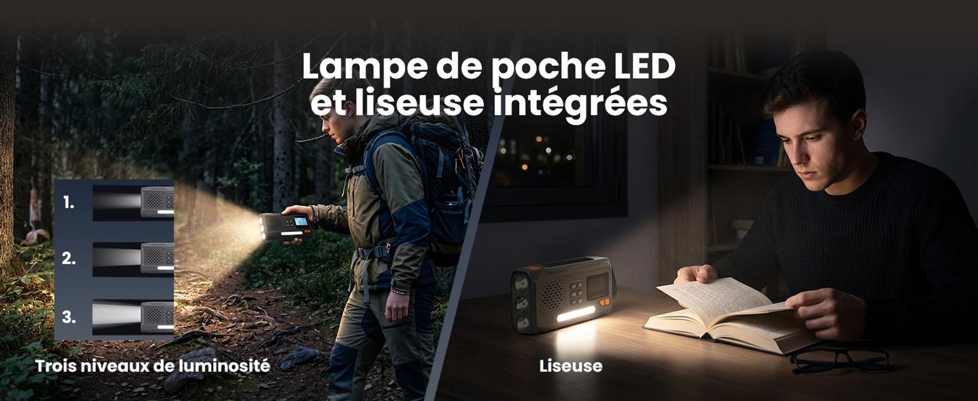 Extralink Radio d’urgence DAB/FM, solaire, dynamo, 4500 mAh, Bluetooth et SOS
