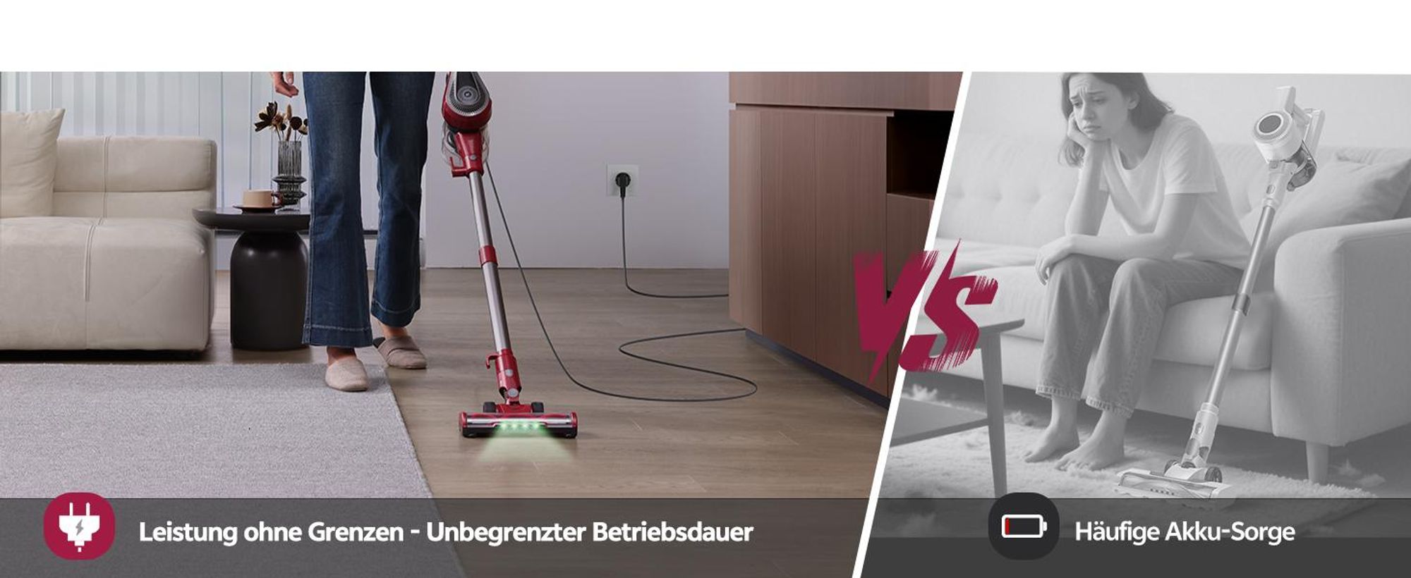 Vactidy C8 Staubsauger mit Kabel 7m/60kPa/600W Handstaubsauger 1,5L Beutelloser Staubbehälter, Antiverhedderungs-Bürste für Böden Teppiche Tierhaare