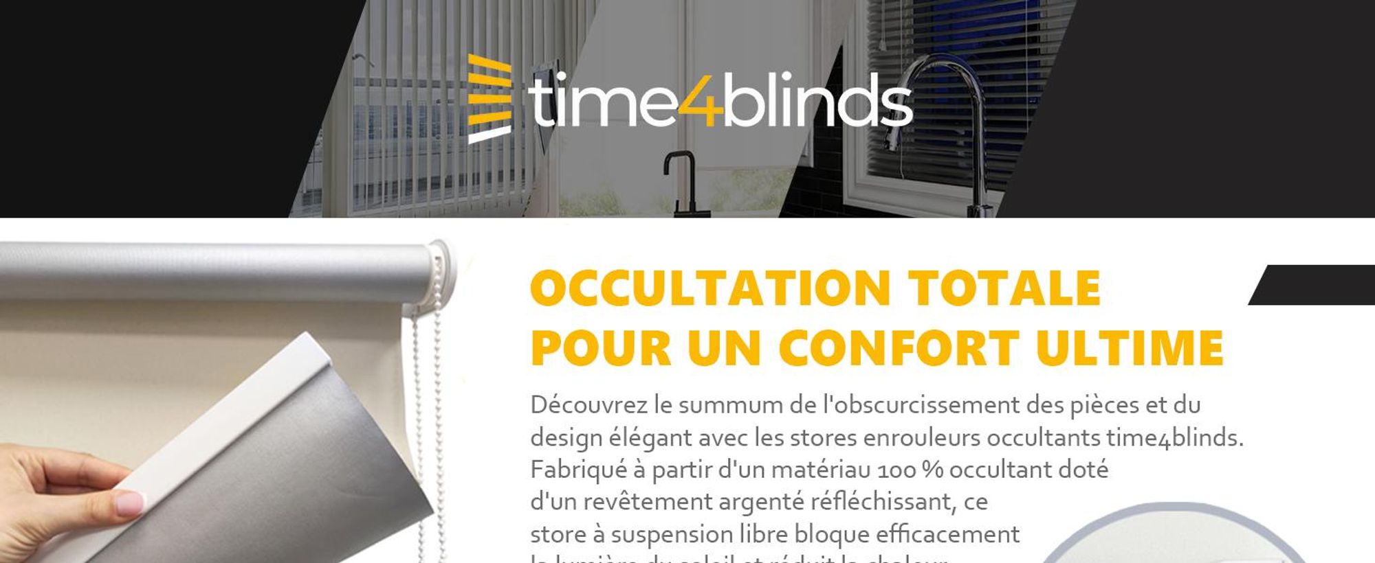 time4blinds, Store occultant, mur ou plafond, UV, 110x180cm, Vert forêt, Gauche