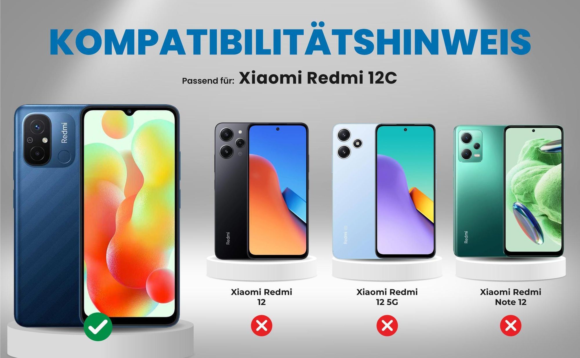 Kompatibilitätshinweise Hülle für Xiaomi Redmi 12C