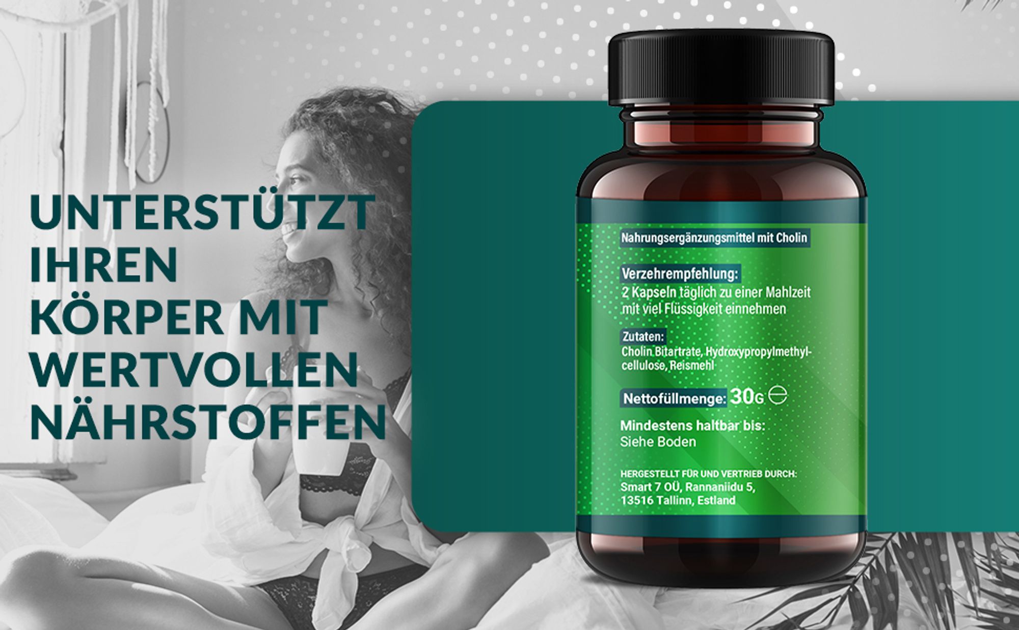 Saint Nutrition® Cholin Bitartrat – Appеtitzügler - Hochwertige Cholin - Kapseln für Ihre Gesundheit – für Männer und Frauen – 60 Kapseln