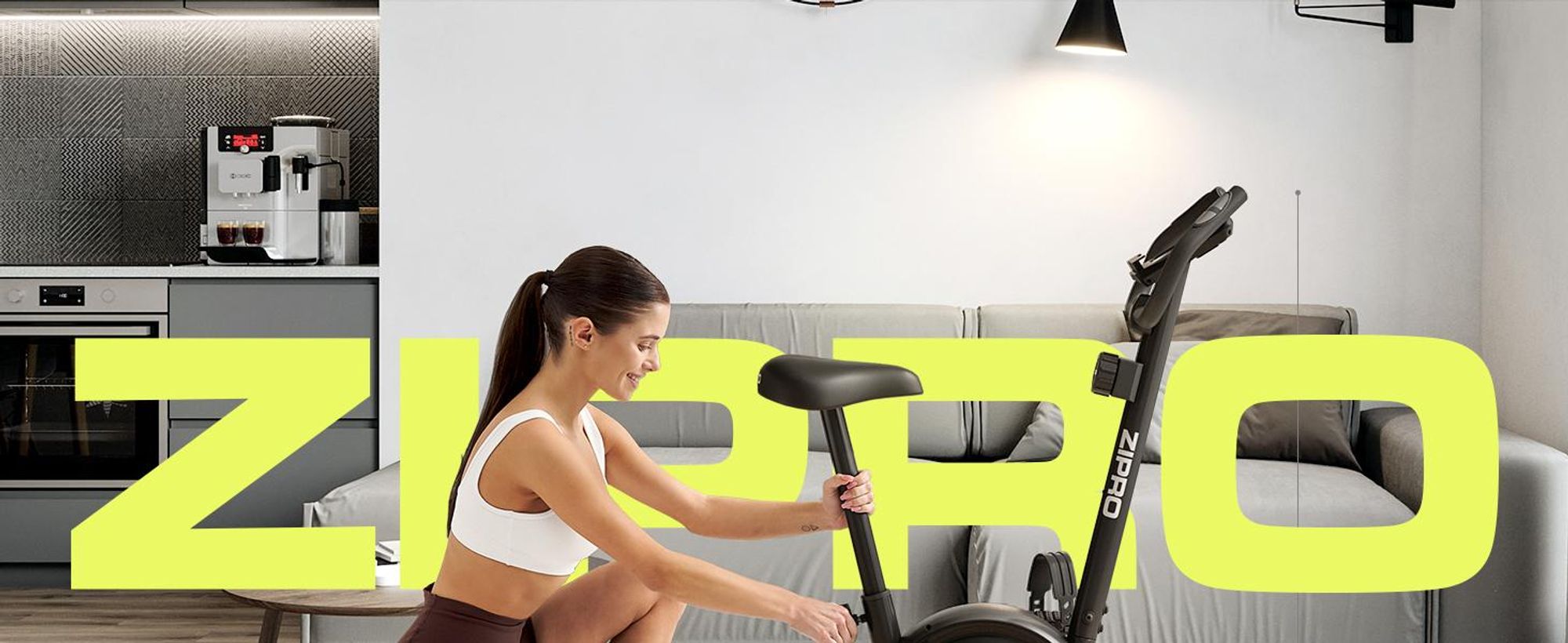 Zipro Domáce cvičebné kolo One S Gold – Kompaktné fitness kolo pre domáce použitie Tiché domáce cvičebné kolo s meraním pulzu, LCD počítačom a držiakom na tablet Design Edition