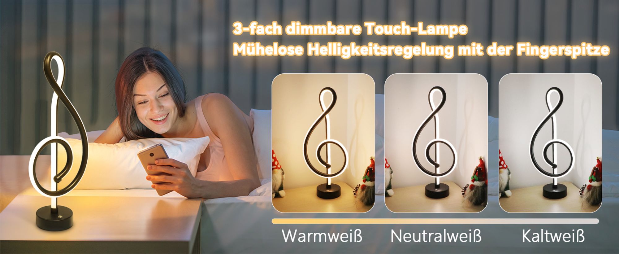 ZMH LED Tischlampe Nachttischlampe Kabellos Touch Dimmbar Akku Tischleuchte mit USB Aufladbar Schwarz Nachttischleuchte Wohnzimmer ohne Kabel Batteriebetrieben Modern Tischlampen für Schlafzimmer
