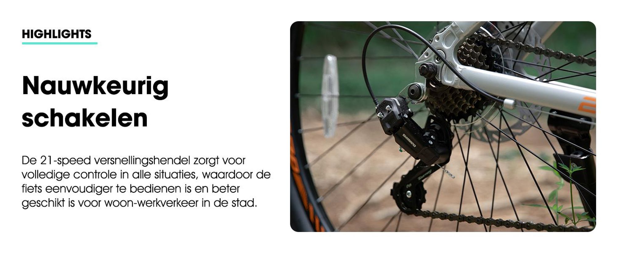 HILAND H200 Mountainbike 29 inch, Hardtail met aluminium frame, 21 versnellingen en schijfremmen, voor volwassenen