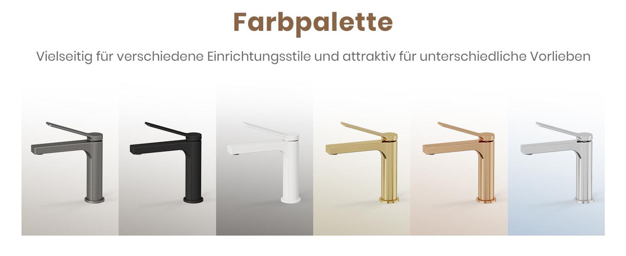 EMKE Wasserhahn Bad Roségold 195x173x46mm, Messing, Keramikkartusche, Badarmatur, Mischbatterie Waschbecken-Armatur, Waschtischarmatur