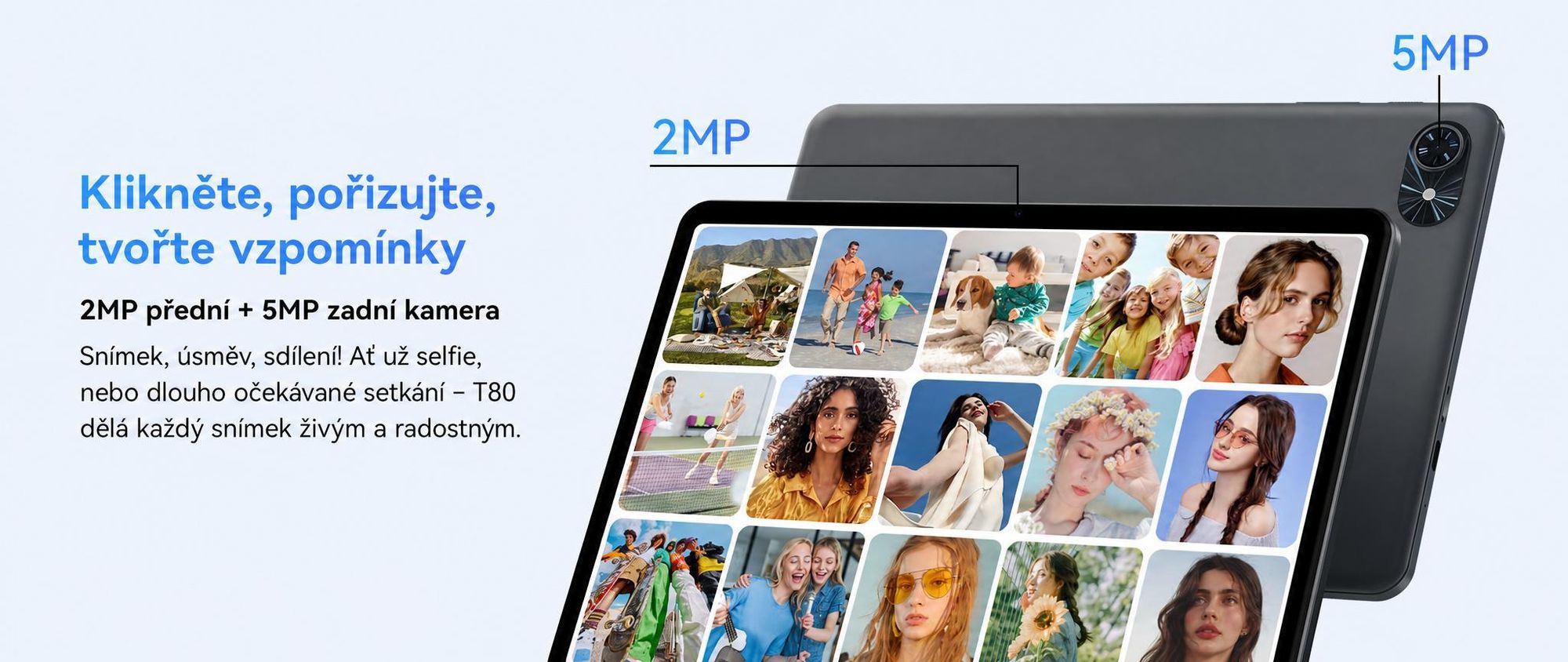 TABWEE T80 Tablet 10.5 Zoll,Android 16, 64GB ROM, 1280 x 800 pixel, 6000mAh Akku, 5MP Kamera, 5G WiFi, Bluetooth,Gemini AI Tablet