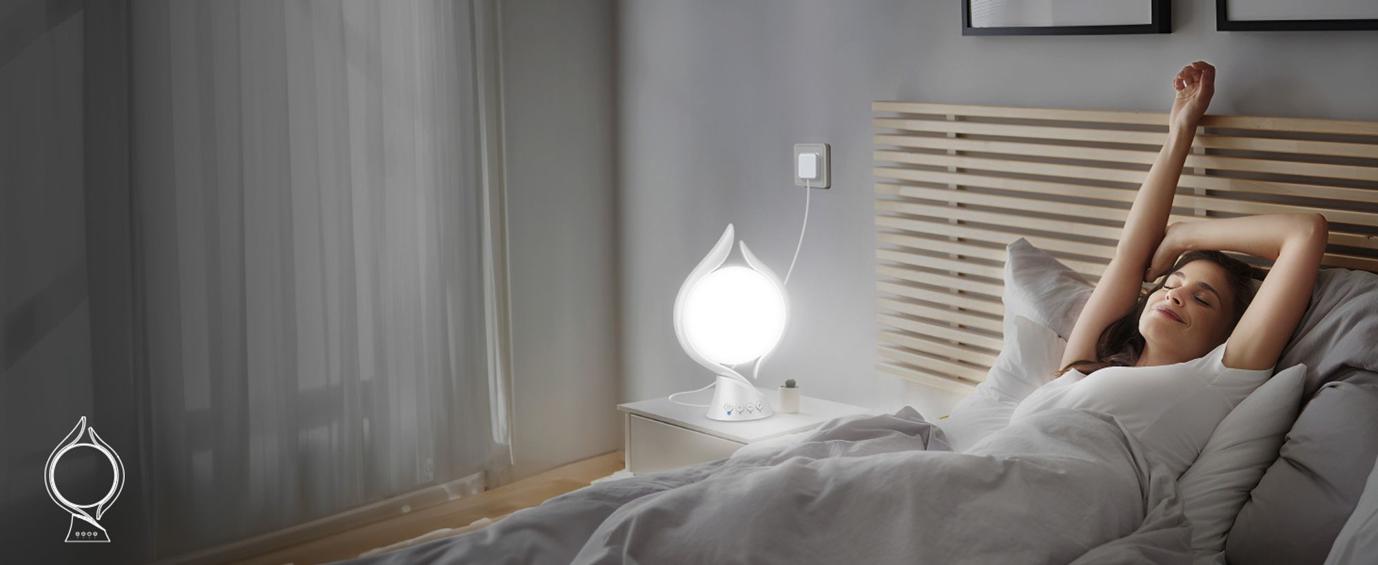 Tageslichtlampe 10000 Lux, Lichttherapielampe mit 3 Lichtfarben 4 Timer 5 einstellbare und Memoryfunktion Lichtintensität, Sonnenlicht Lampe (Weiß)