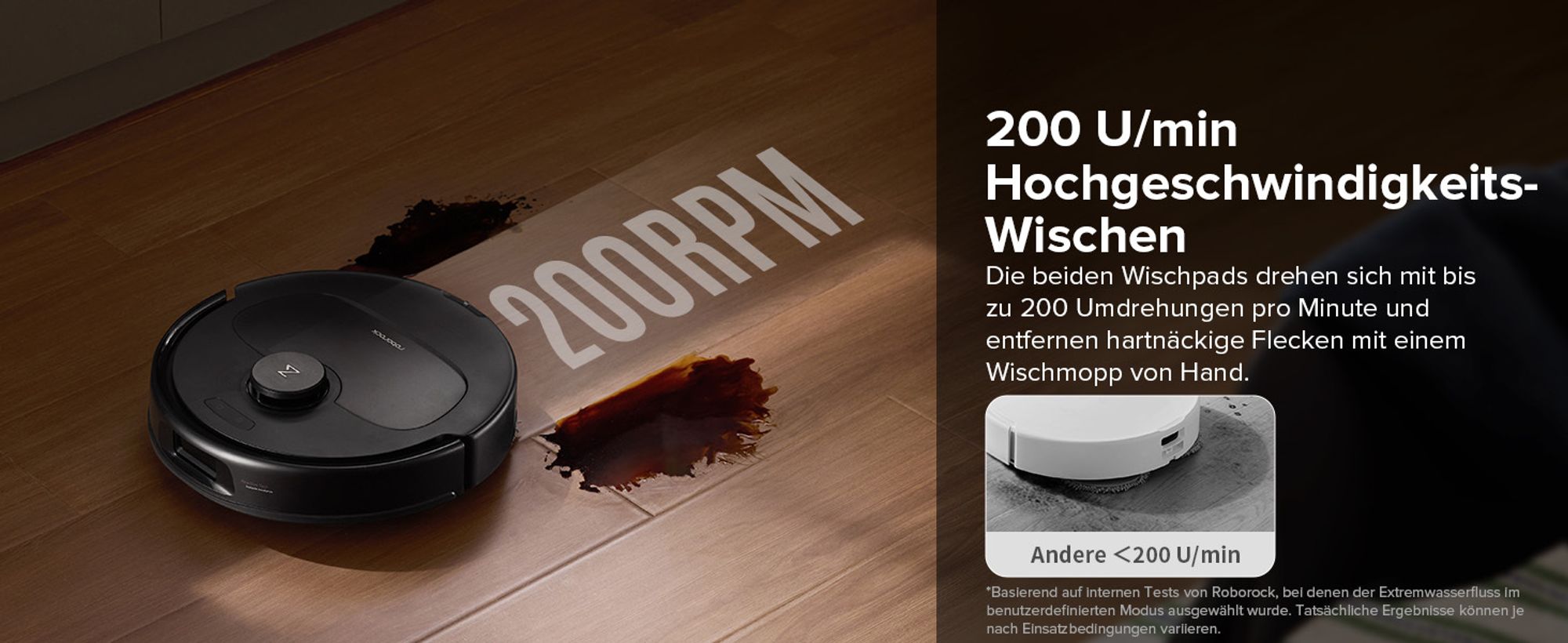 Roborock QV 35S Staubsauger Roboter, 10.000Pa Saugroboter (Upgrade von Qrevo Plus), Anti-Tangle-Bürsten, Anhebbare Schleudermopps (Schwarz)
