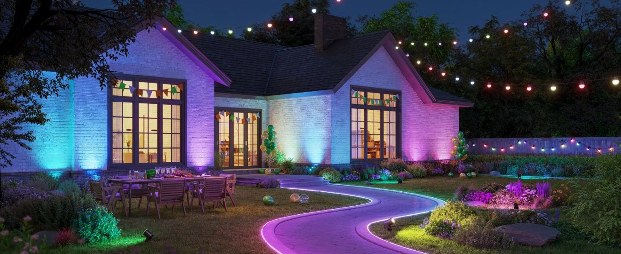 Govee Outdoor LED Strahler, IP67 Wasserdichte Gartenbeleuchtung, RGBWIC Led Strahler Außen, 2 Pack