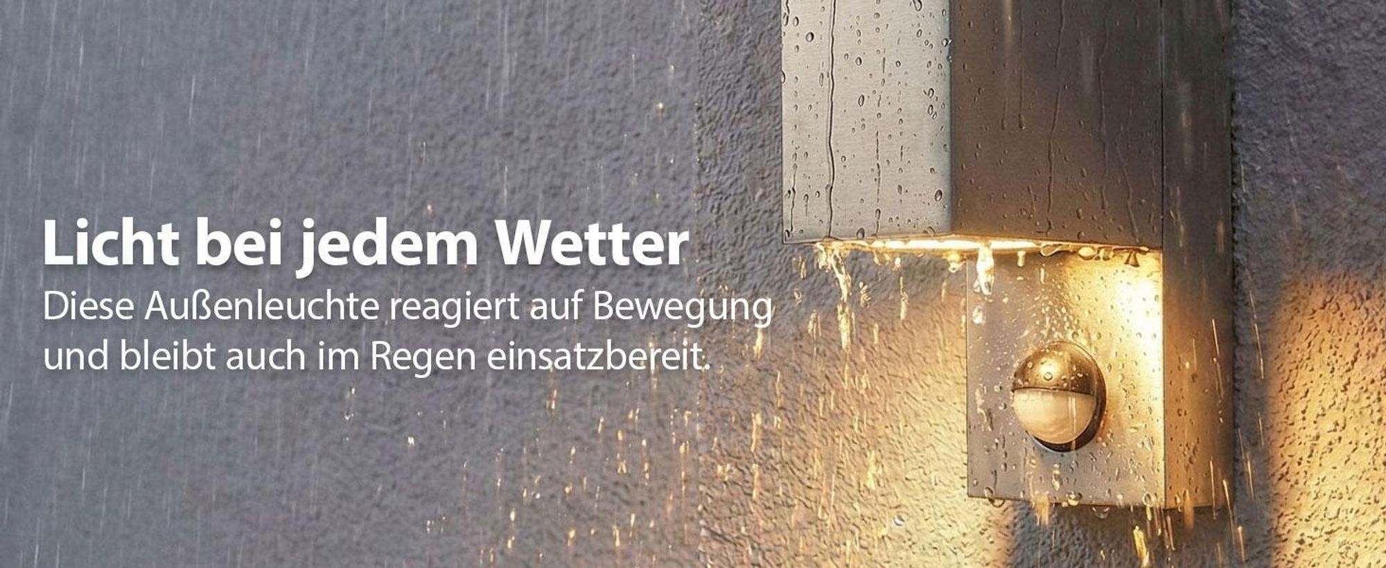 Maxkomfort Außenwandleuchte IP44 Schwarz 1268E1-SN Up&Down mit Bewegungsmelder