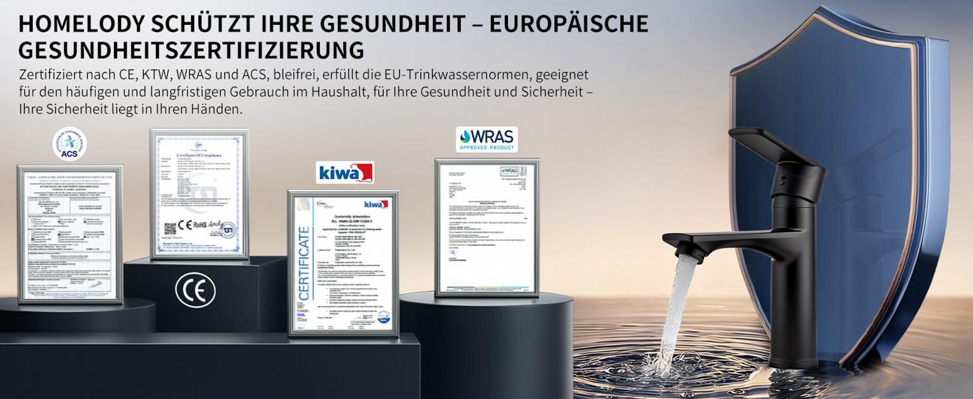 Homelody Wasserhahn Bad Schwarz,Waschtischarmatur Mischbatterie Waschbeckenarmatur Einhebelmischer, Ablaufventil mit Pop-up Mechanismus für Badezimmer