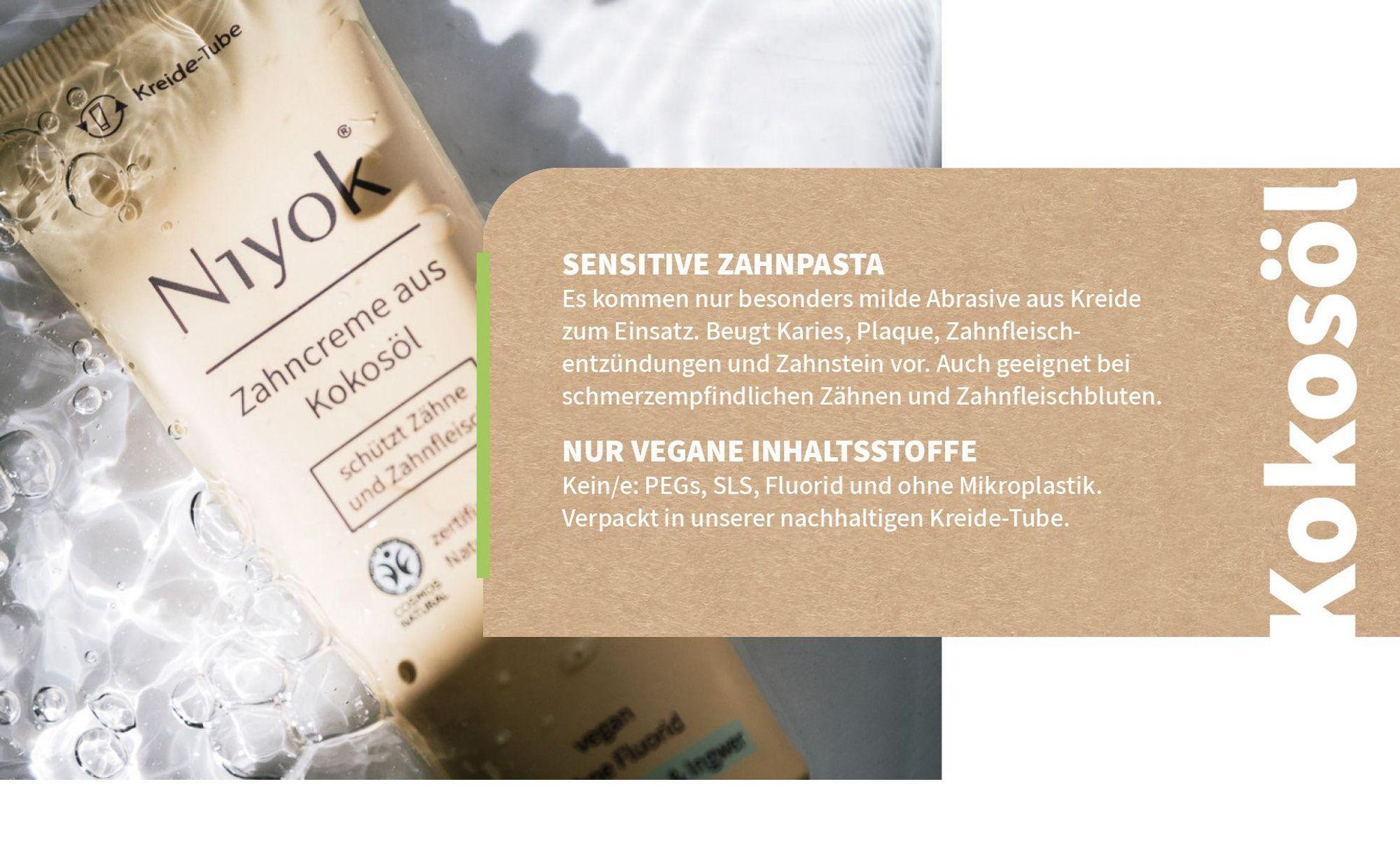 Niyok - Zahnpasta - Kokosnussöl - Pfefferminze & Zitrone - 75 ML