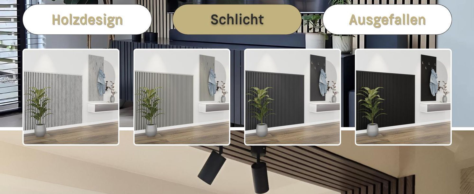 HEXIM Akustikpaneele 138,5x60cm Holz Comfort - flexible Holzpaneele Platten Lamellenwand MDF Wandpaneele Lamellenverkleidung Wandverkleidung schalldämmend (0.83m² Palomino)