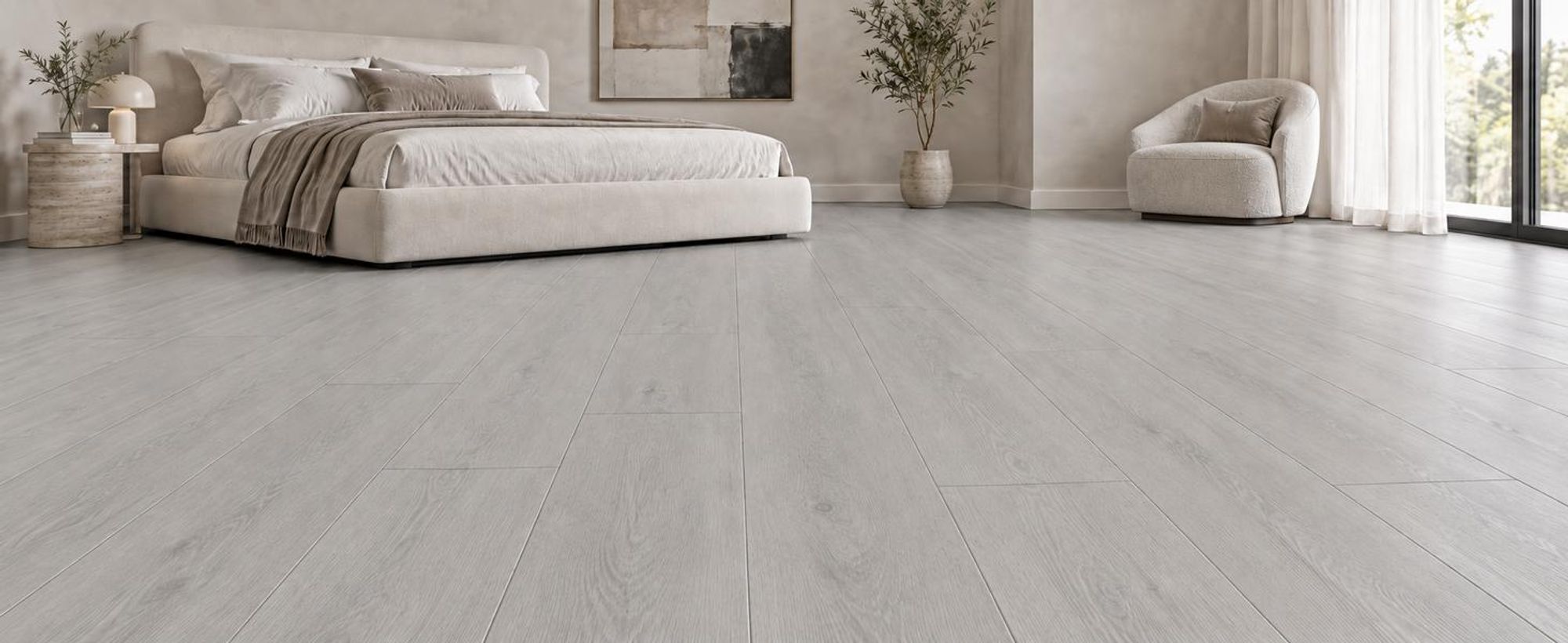 Designboden SPC Vinylboden 5 mm Klick wasserfest mit Trittschalldämmung Brussels Birch Box 2.25 m²