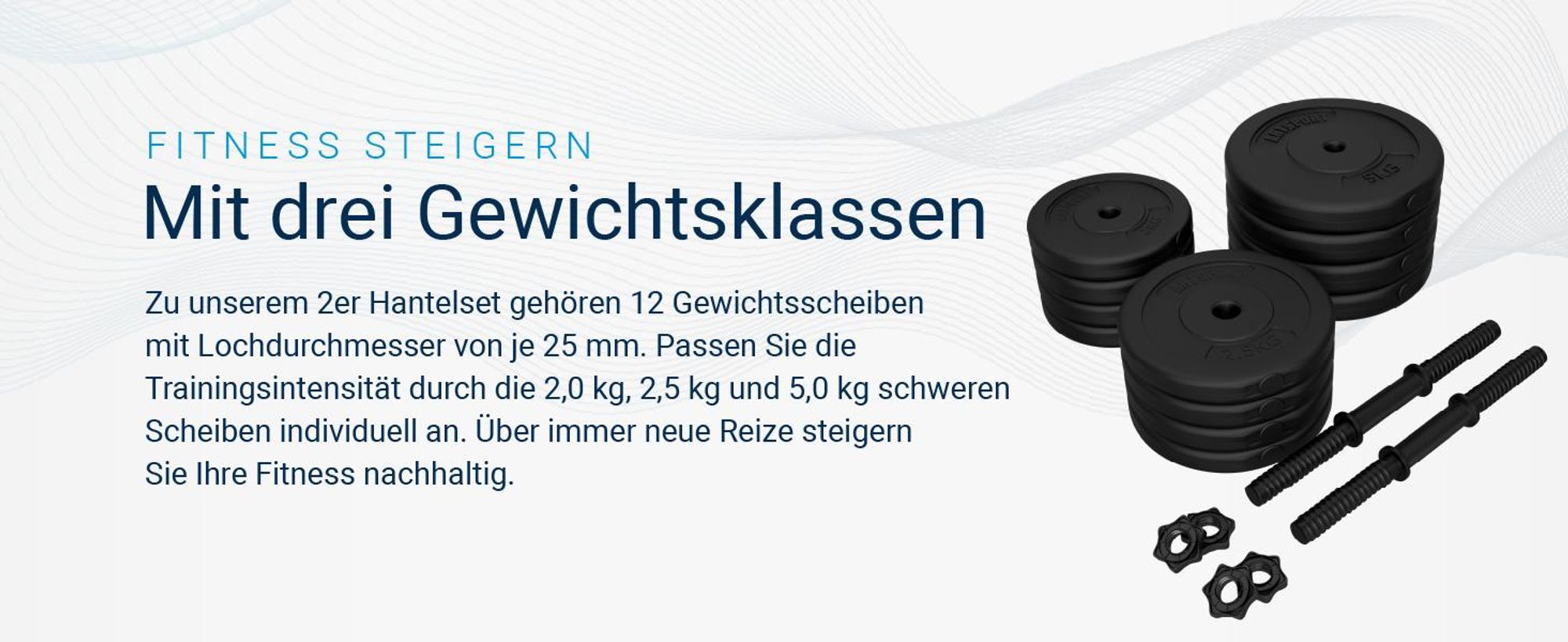ArtSport 2er Hantelset 40kg - Kurzhantel Set mit 2 Kurzhanteln - 12 Gewichte