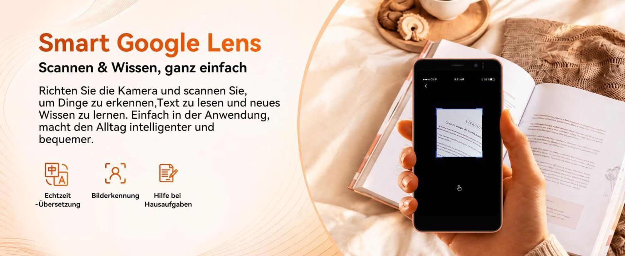 2026 Oscal Wave 2C 5" ultraleicht Handy Ohne Vertrag incl 18W charge, Android 16, 12+32GB, Face ID, Dual SIM, 1080P, Free TPU Protective Case