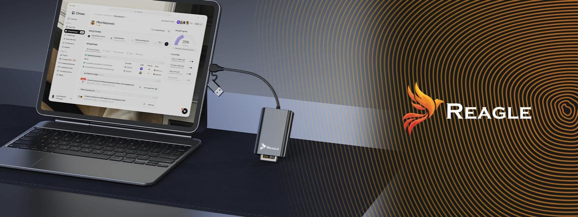 Kartenlesegeräte CFexpress Typ B ,USB 3.2 Gen 2 10 Gbit/s 2in1 USB-C USB-A für Speicherkarten bis 2 TB Kartenleser Aluminiumgehäuse, REAGLE