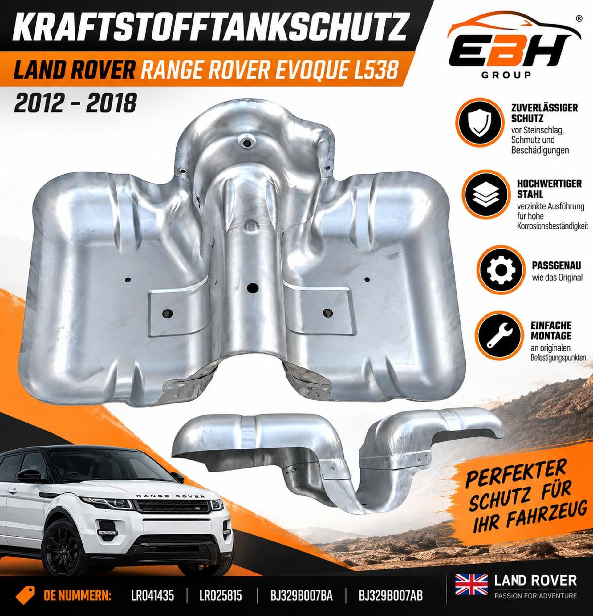 Osłona zbiornika paliwa Range Rover Evoque L538 2012-2018