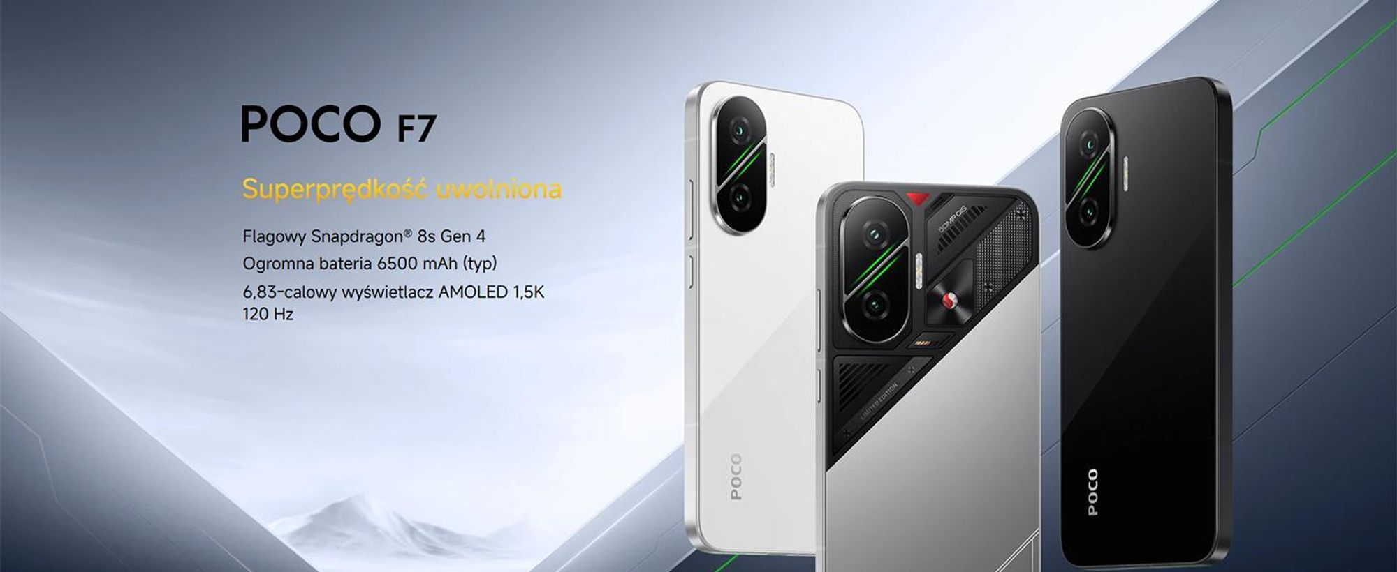 Xiaomi POCO F7 Smartfon 6,83'' 12+256 GB 50 MP czarny nowy