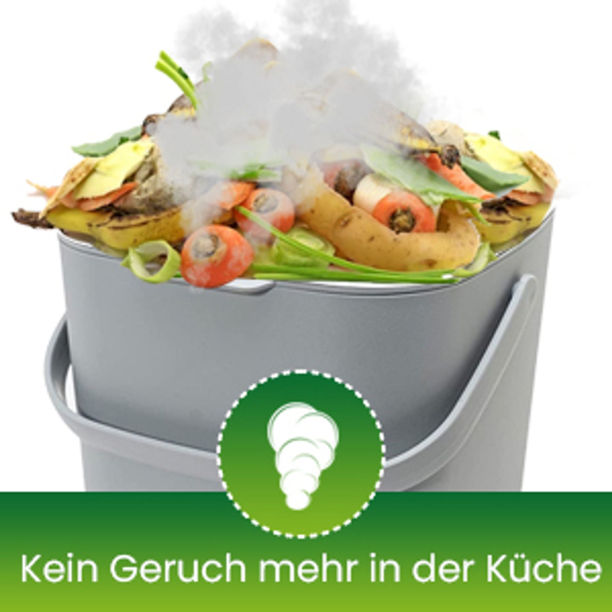 YourCasa Biomülleimer Küche 4L Komposteimer Küche für alltäglichen Biomüll Behälter - Spülmaschinenfest Anthrazit