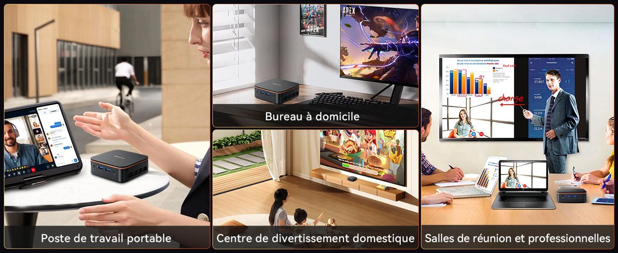 Blackview MP20 Intel Twin Lake N150 DesktopPC, Win11Pro 3,6 GHz, 16GB RAM 512GB SSD M.2 Mini ordinateur, 4K Dual Display,WiFi 6, pour la maison Bureau