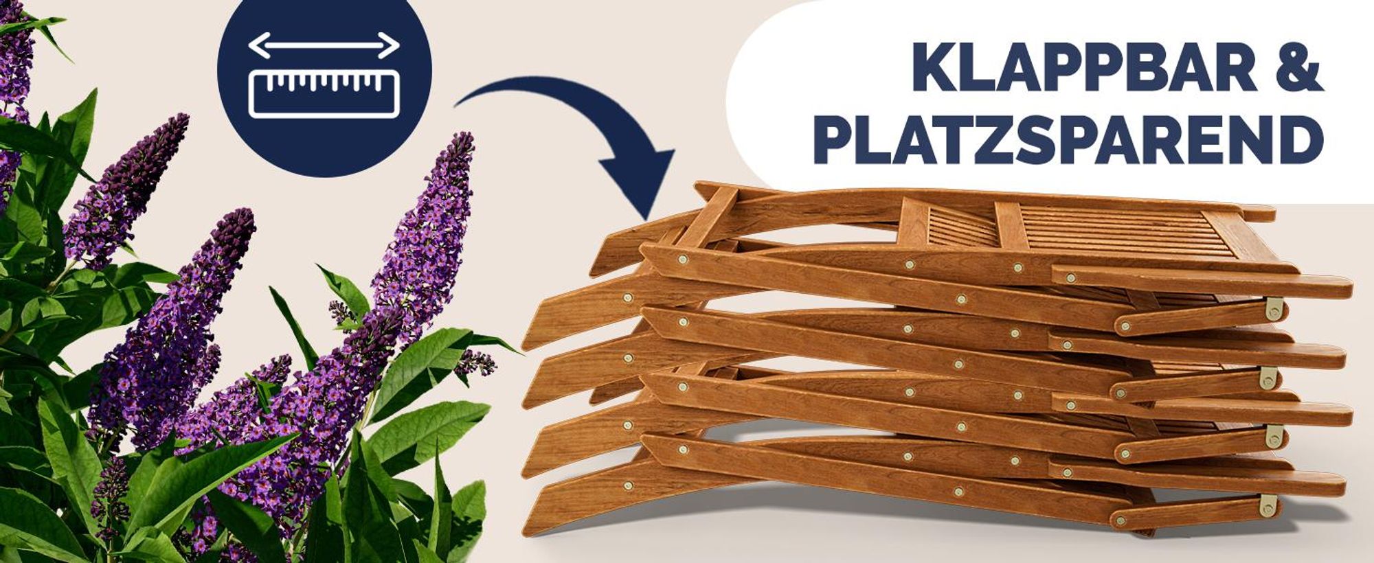 CASARIA® Gartenstuhl FSC®-Zertifiziert 4er-Set