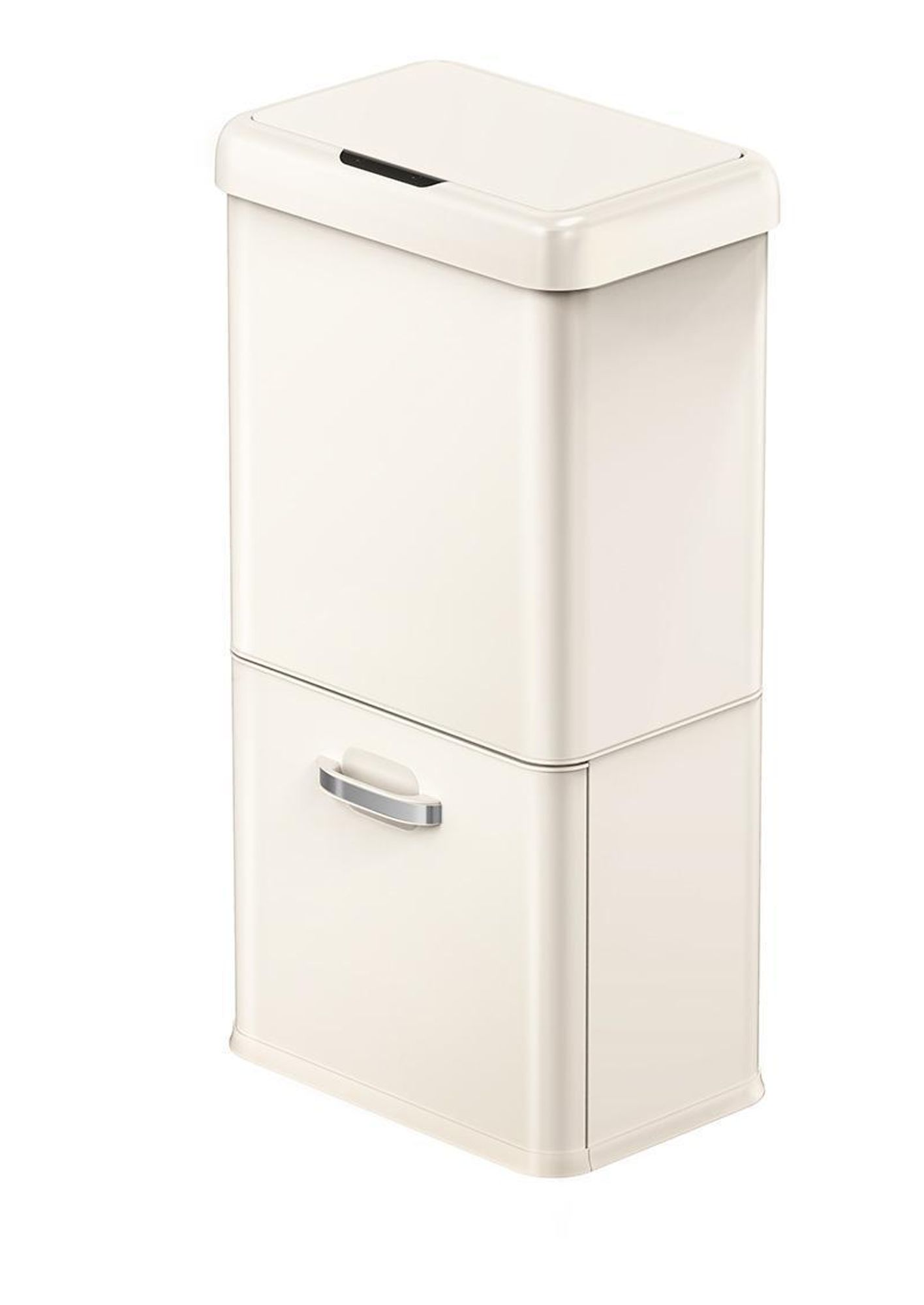 EKO - Vintage Sensor Bin 32+18 liter - Steel Plastic - Vanille Cream