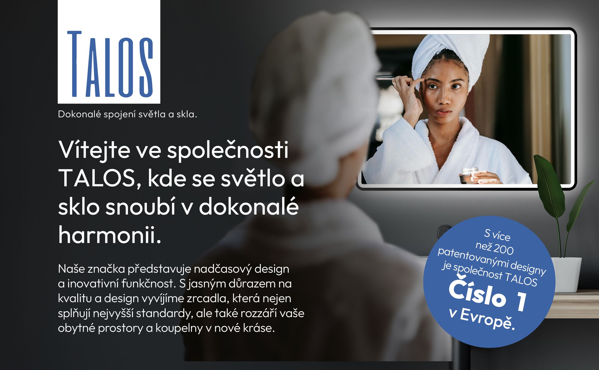 LED koupelnové zrcadlo TALOS 80x60 cm - koupelnové zrcadlo vhodné do vlhkých místností s osvětlením matný černý hliníkový rám nástěnné zrcadlo světelný rám