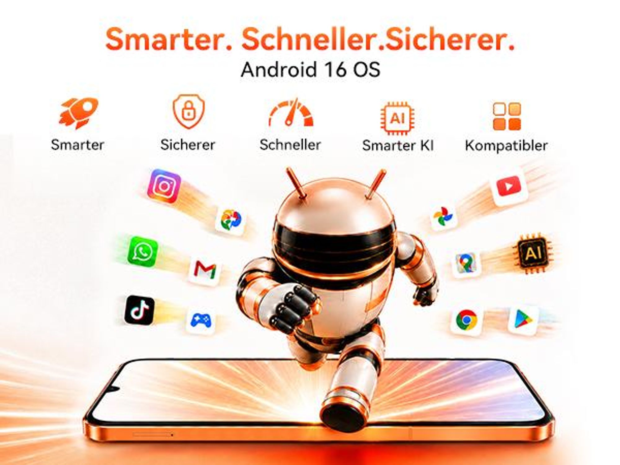 Blackview Wave 10C smartphone Ohne Vertrag, Android 16, 6.88", 120Hz, 1080p, Dual SIM, Face ID, 5000 mAh, Gemini AI, DokeOS 5.0, 1080p, 4G