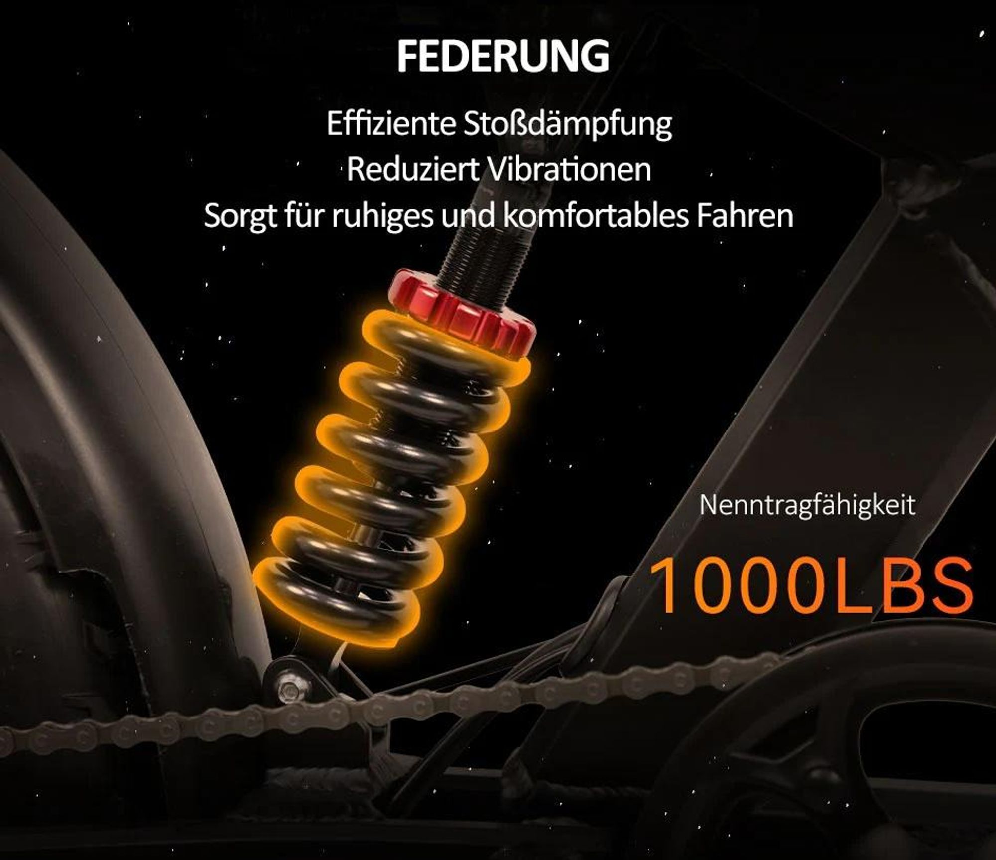 DUOTTS F20 Elektrisches Fahrrad - 52V 27AH Batterie mit Hydraulischen Scheibenbremsen - Schwarz