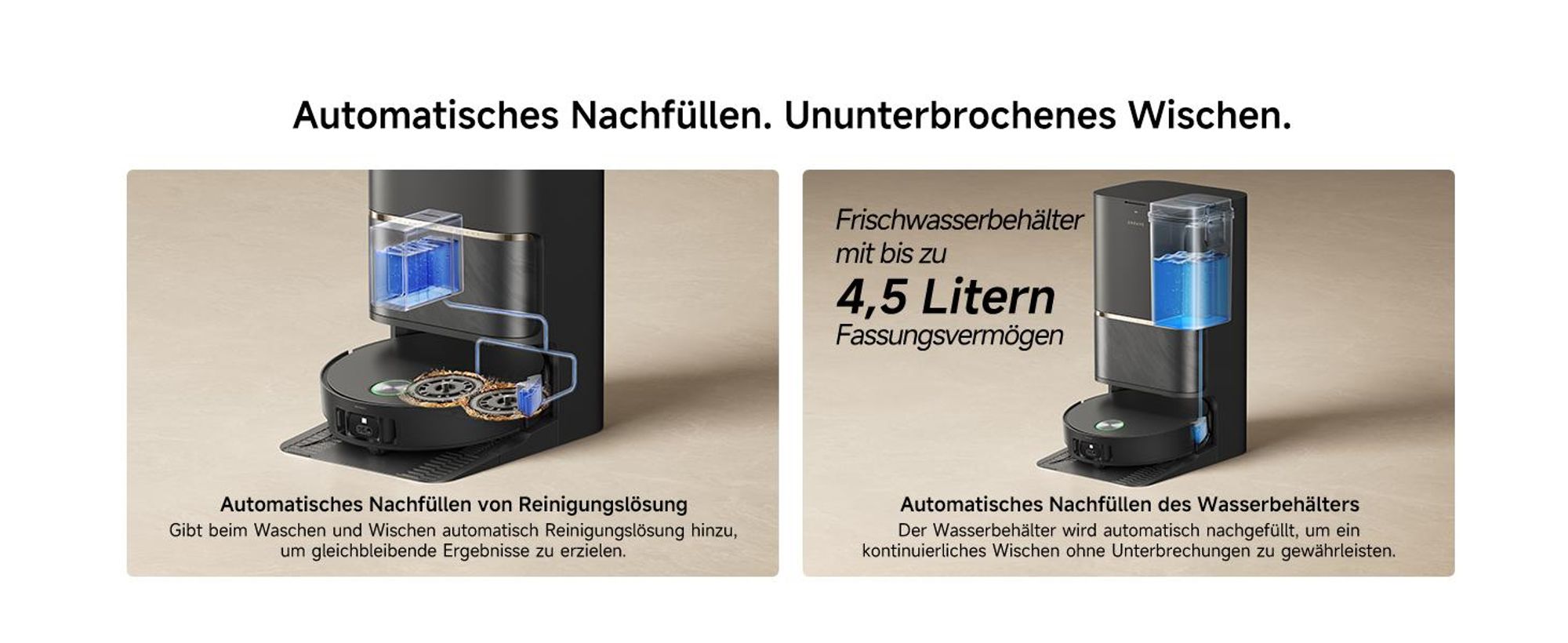 Dreame L60 Ultra Saugroboter mit Wischfunktion,35KPa Saugkraft,KI-3D-ToF-Vision,100°C Selbstreinigung,Doppelflexarme,ausziehbare Seitenbürste,Autolift