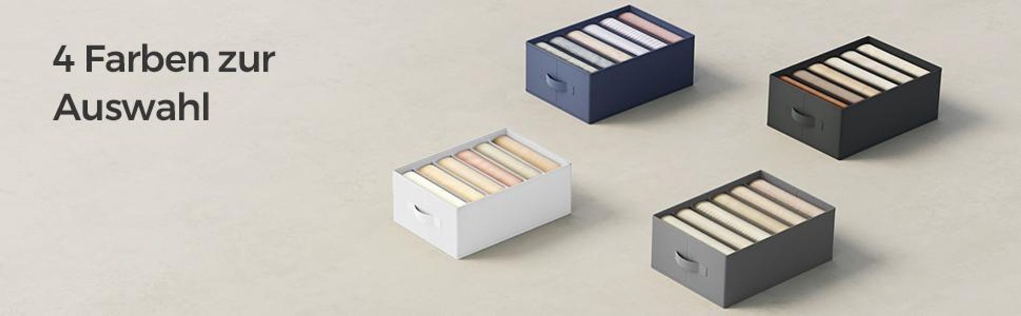 2er Set Aufbewahrungsbox mit 6 Fächern
