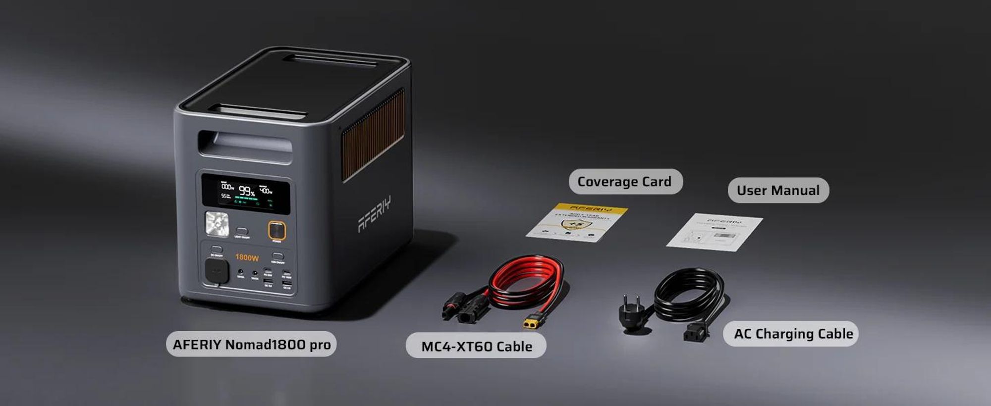 AFERIY Nomad1800 Pro P180 Napájacia Stanica 1800W 1024Wh | LiFePO4 Powerstation