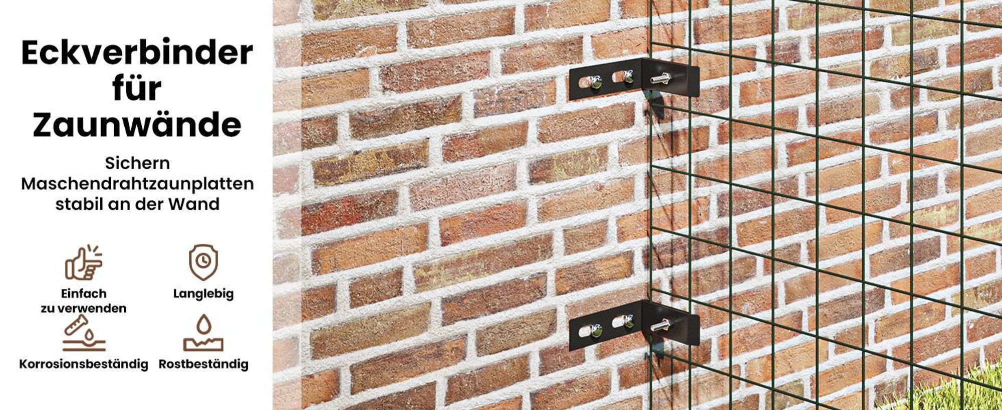 vidaXL Wand-Eckverbinder 10 Sets Anthrazit