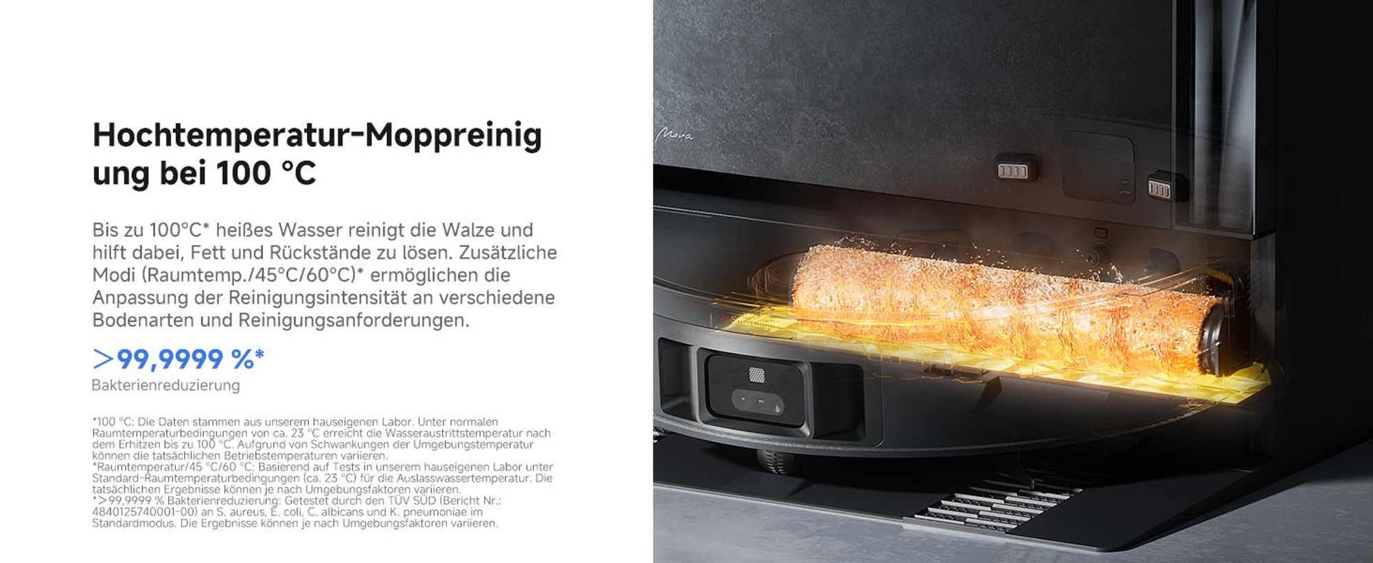 MOVA Z70 Ultra Roller Complete Saug- und Wischroboter mit automatischer Entleerung, selbstreinigendem Walzenmopp, 36.000 Pa