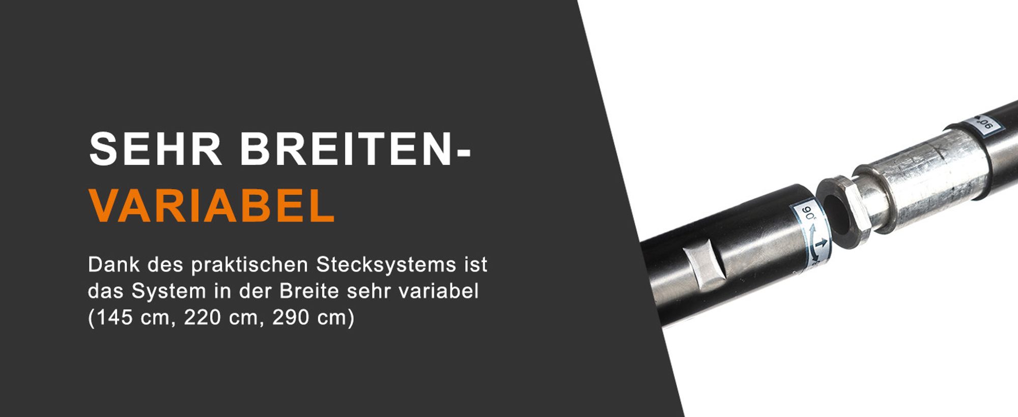Walimex pro 3-fach Hintergrundsystem 145-290 cm breit, Hintergrundständer für bis zu 3 Leinwände aus Papier & Stoff, Fotohintergrund bis 250 cm Höhe für Fotografie, Video & Green Screen