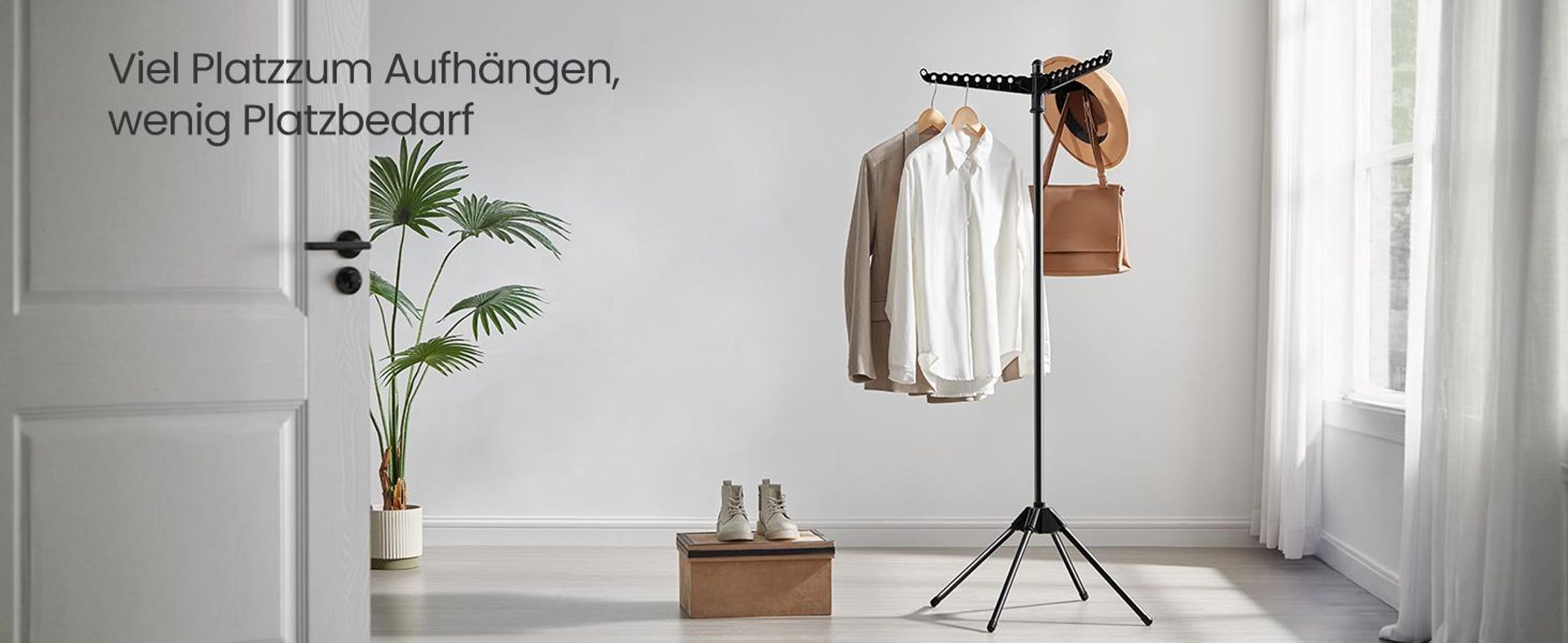 SONGMICS Wäscheständer, Standtrockner, klappbar, für Innenbereich, Edelstahl, für Kleidung und Socken