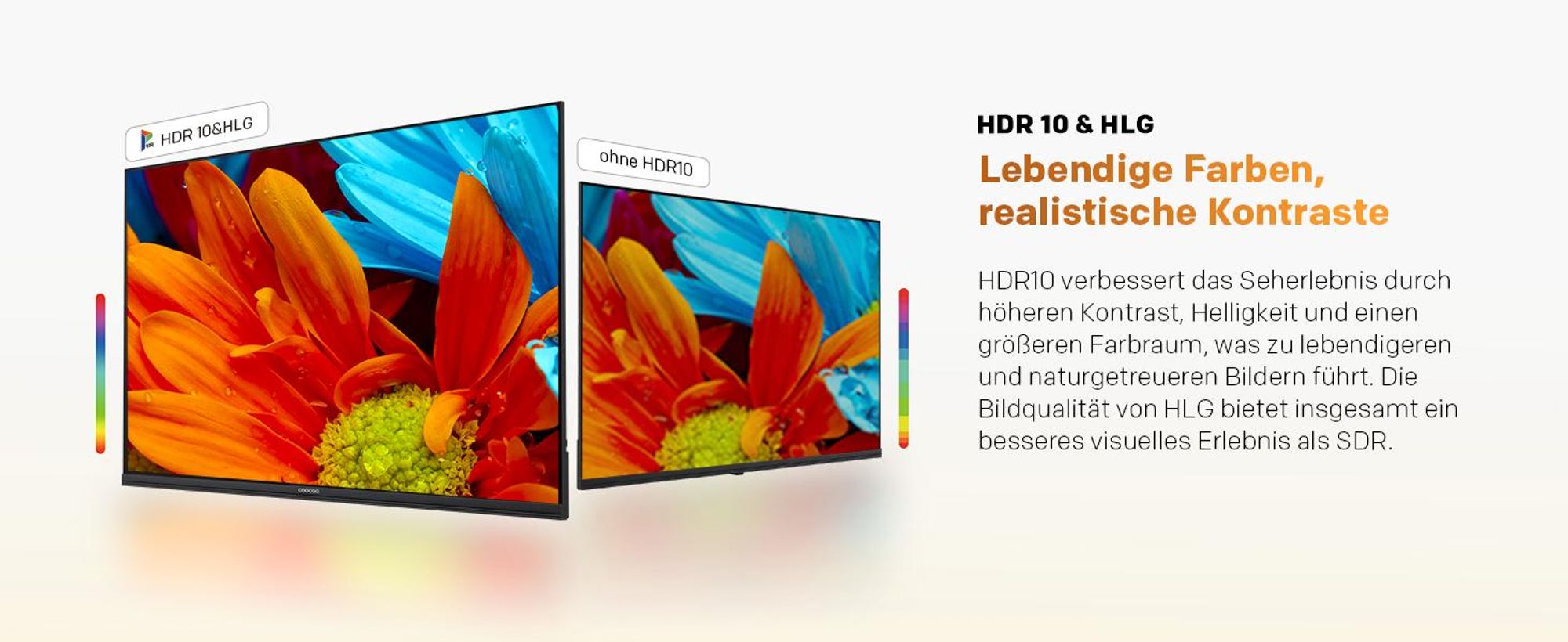 coocaa 40 Zoll (100cm) QLED FHD Smart TV – Google TV, HDR10, Dolby Audio, Bluetooth 5.1, EyeCare & Google Cast, Ideal für WM 2026 & Schlafzimmer