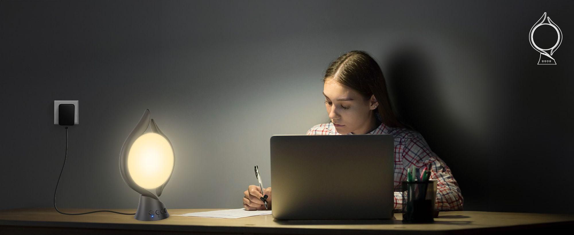 Tageslichtlampe 10000 Lux,Lichttherapielampe mit 3 Lichtfarben 4 Timer 5 einstellbare und Memoryfunktion Lichtintensität,Sonnenlicht Lampe für Hause