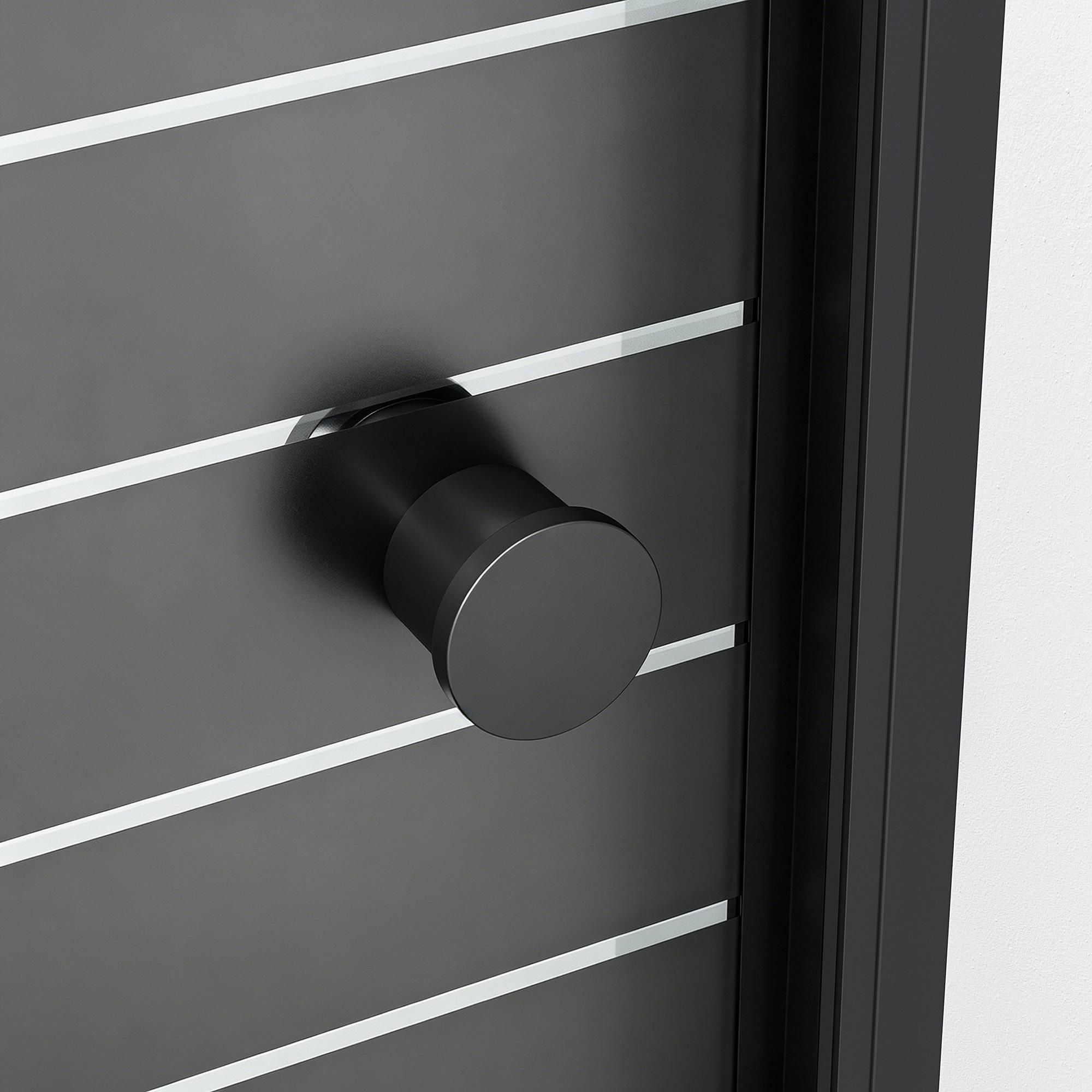 Nischentür 80x187cm Duschkabine Falttür 5mm ESG-Sicherheitsglas Schwarz Duschabtrennung mit Wandausgleich – links und rechts montierbar