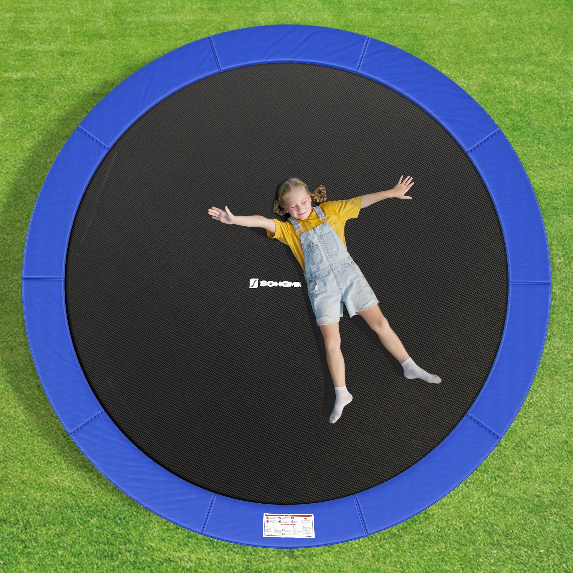 Entworfen, um Sie vor einem schmerzhaften Kontakt mit den Sprungfedern des Trampolins zu bewahren.