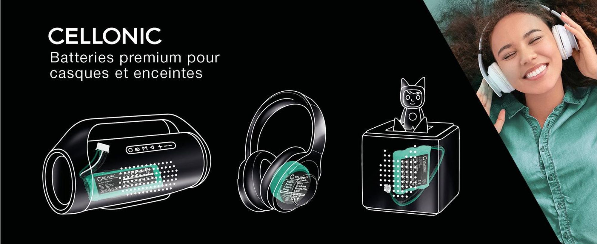 CELLONIC 1x Batterie pour Enceinte Compatible avec JBL Charge 3 Stealth Edition, Charge 3 (2016), GSP1029102A - (6000mAh, 3.7V)